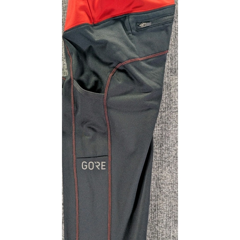 Gore Wear R3 Thermo Running Tights Women's Size Small Black Red Reflective - Picture 4 of 8